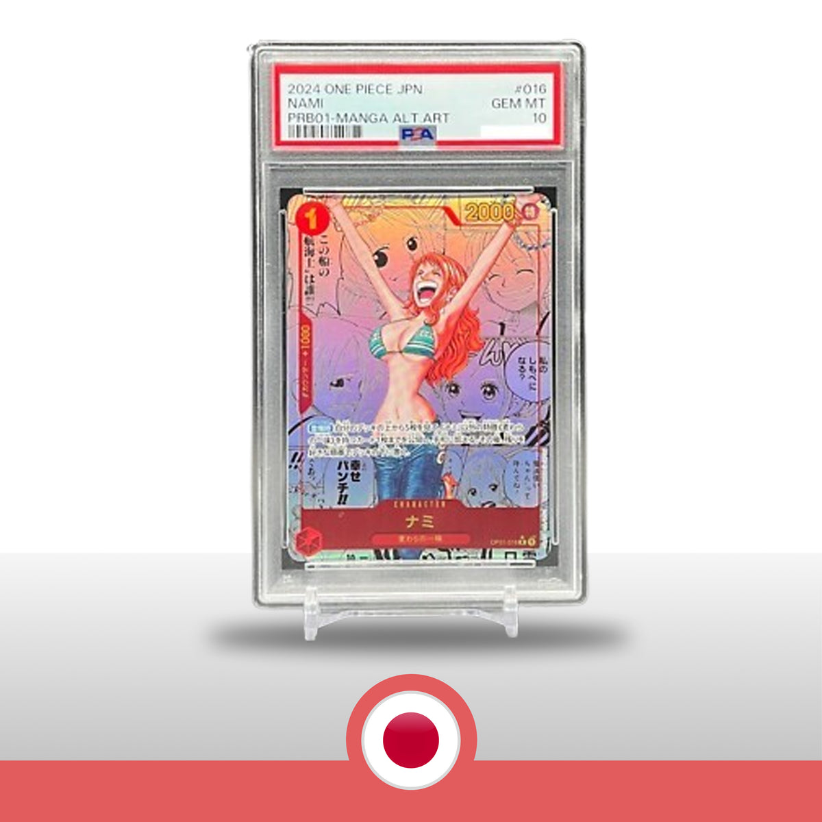 PSA 10 Nami OP01-016 Manga PRB01 - One Piece Japonés