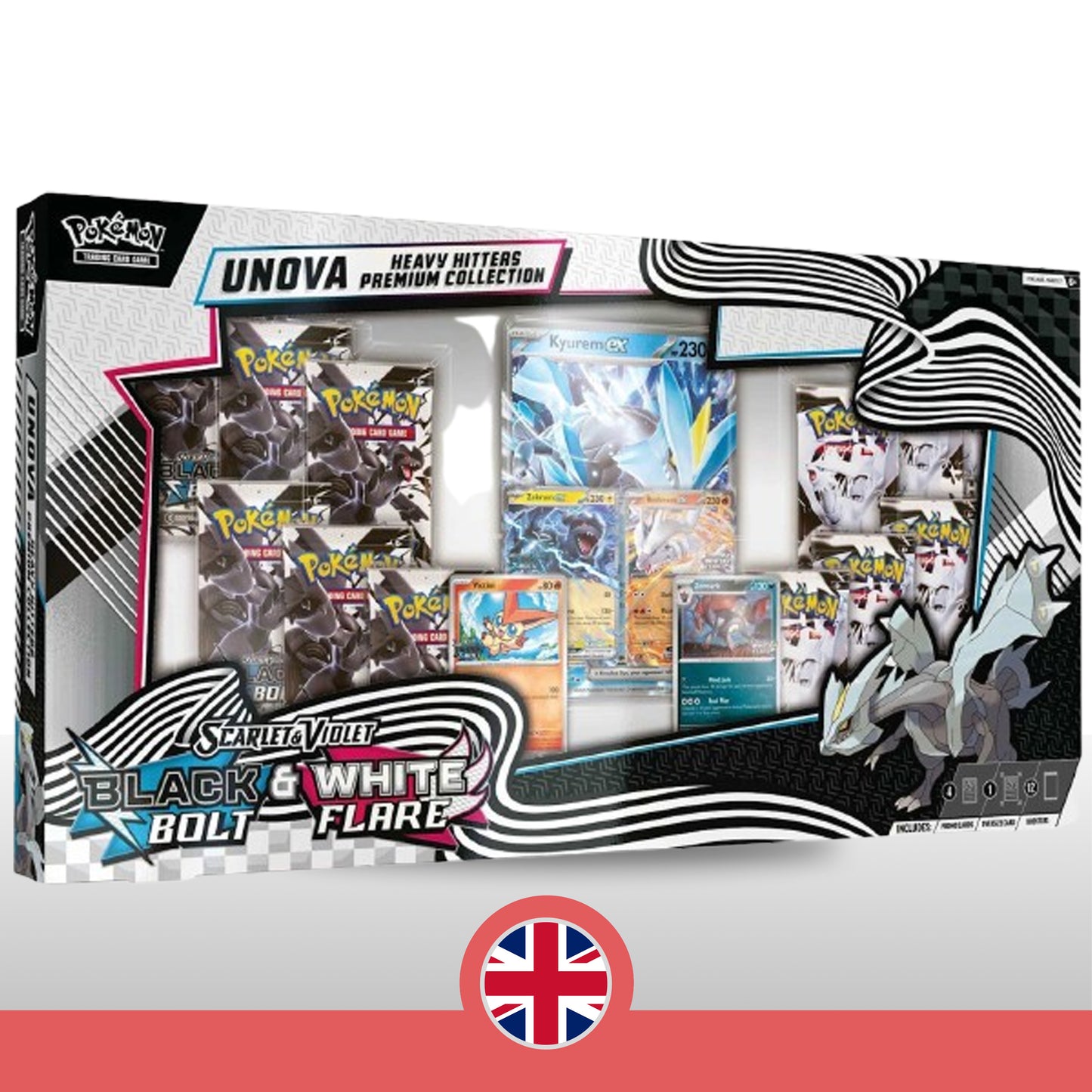 Black Bolt & White Flare Unova Premium Collection - Inglés
